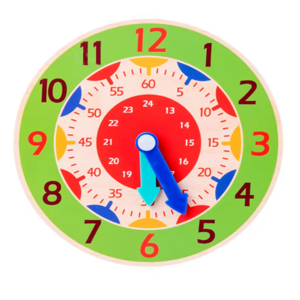 Montessori Clock Toy for Kids | Time Learning Educational Teaching Aid Clever Board