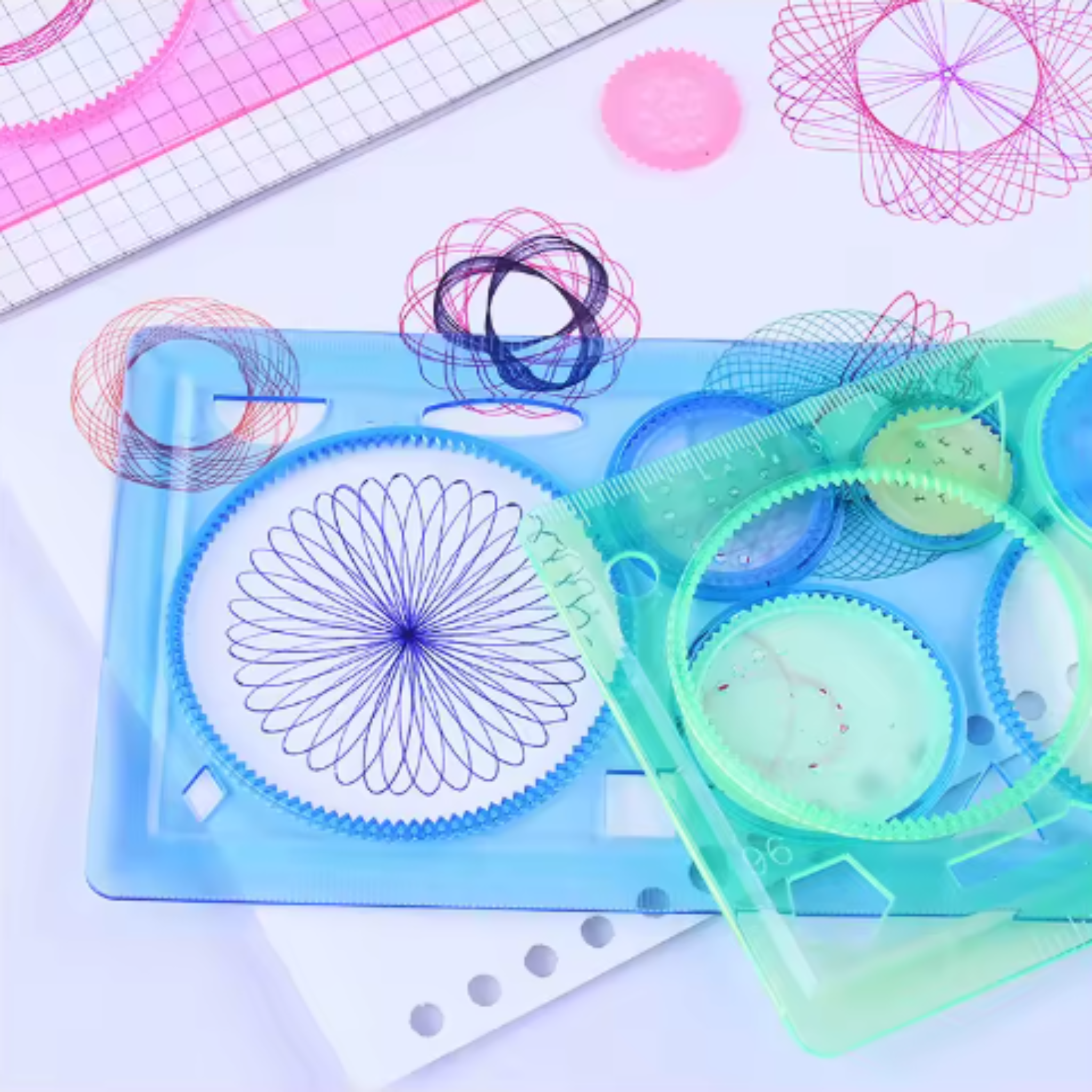 Geometry Spirograph Drawing Stencils Set | Creative Art & Crafts Painting Template for Kids