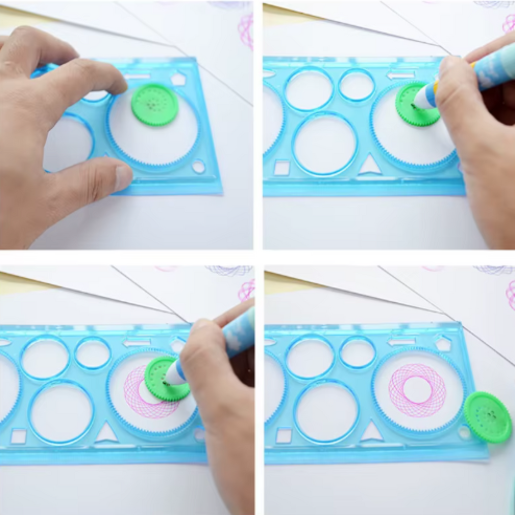 Geometry Spirograph Drawing Stencils Set | Creative Art & Crafts Painting Template for Kids