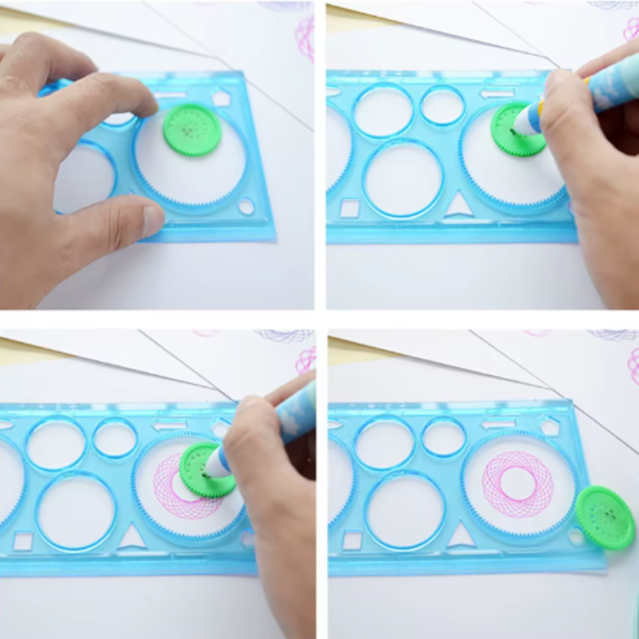 Geometry Spirograph Drawing Stencils Set | Creative Art & Crafts Painting Template for Kids
