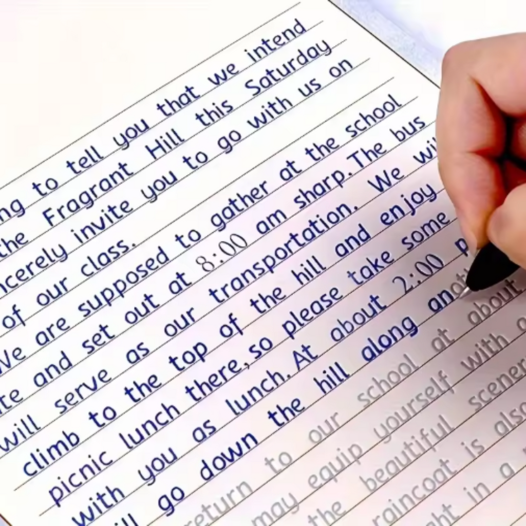 Reusable Italic English Calligraphy Exercise Book | 3D Handwritten Copy for Daily Practice