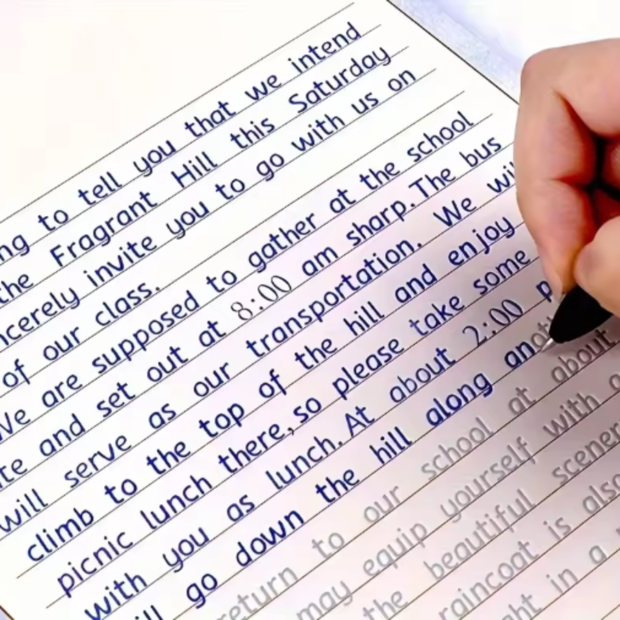 Reusable Italic English Calligraphy Exercise Book | 3D Handwritten Copy for Daily Practice