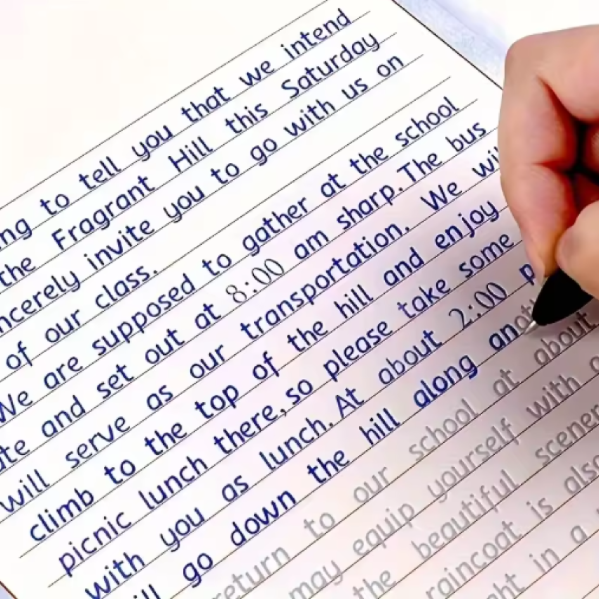 Reusable Italic English Calligraphy Exercise Book | 3D Handwritten Copy for Daily Practice