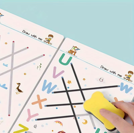 Reusable Wipe-Clean Workbook Set 4x. Whole Brain Development