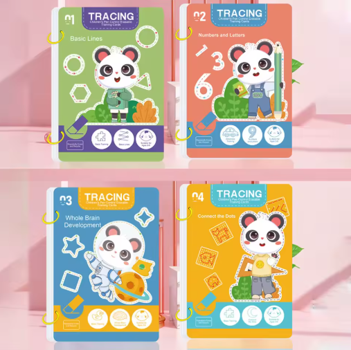 Reusable Wipe-Clean Workbook Set 4x. Whole Brain Development