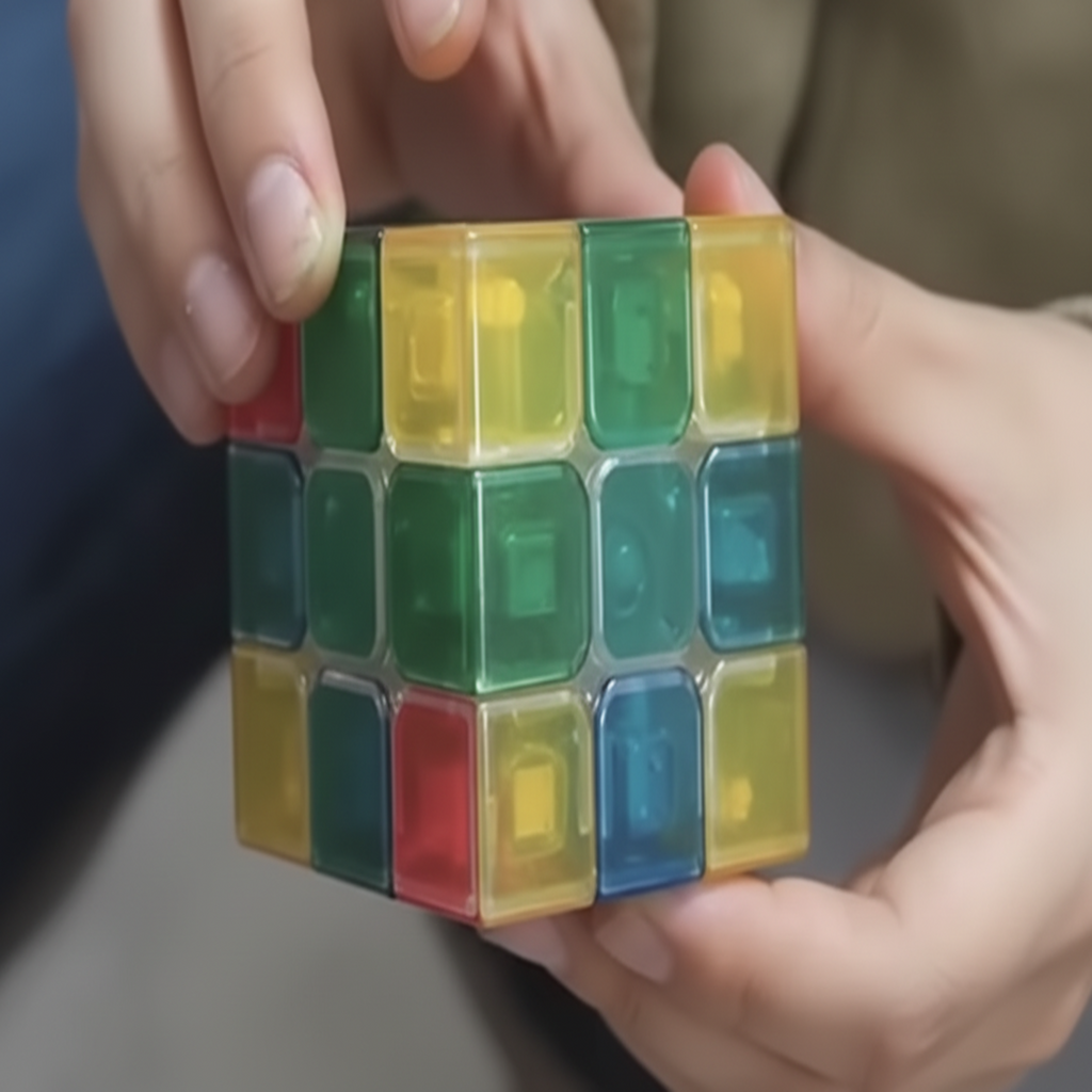 Spinning Alignment Cube - Transparent