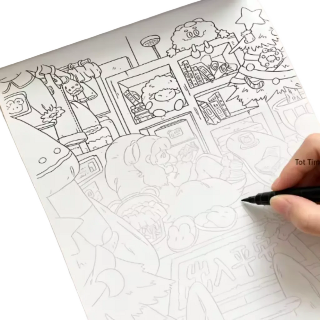 Beautifully Designed Graffiti Pattern Coloring Book | 24 Re-creative Decompression Designs