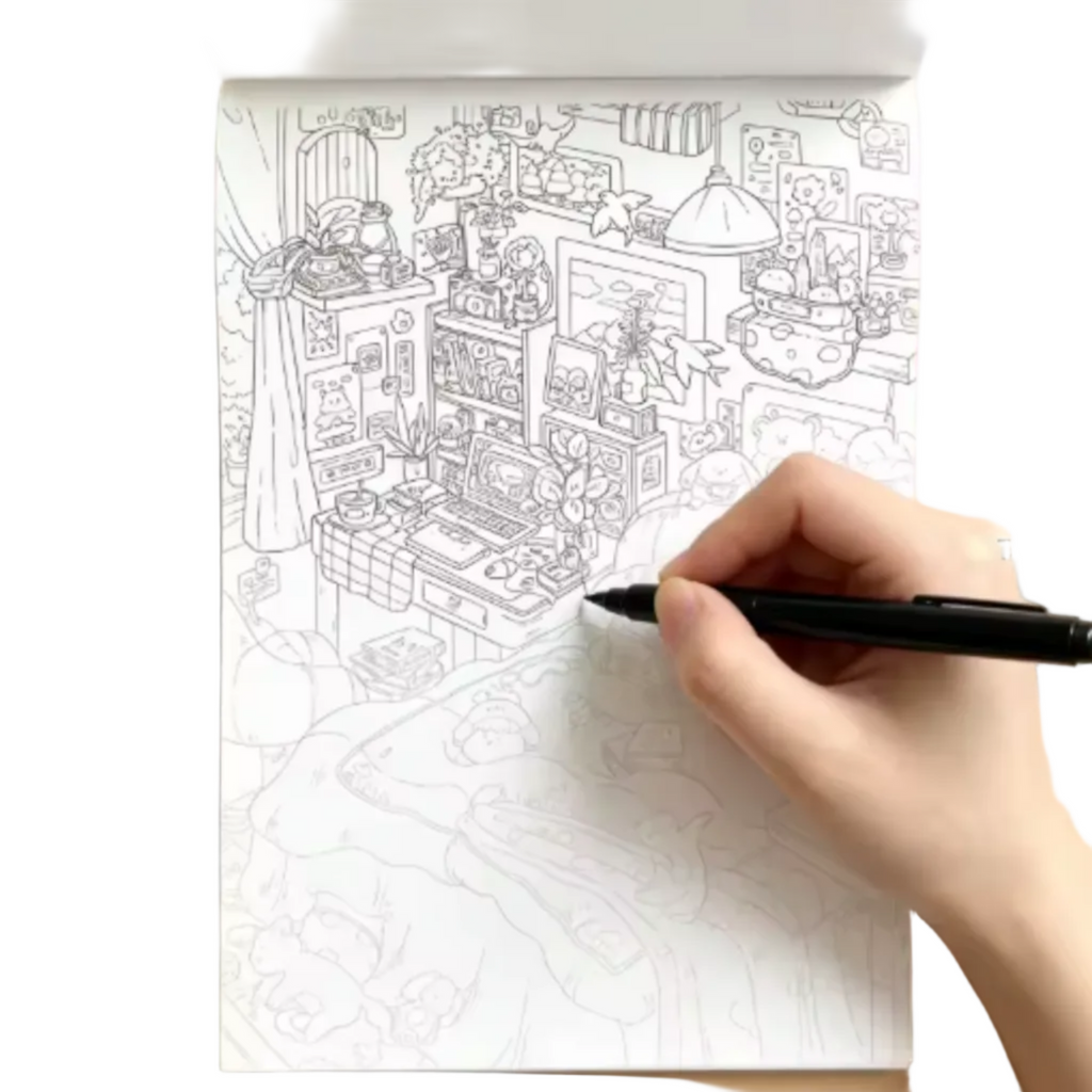 Beautifully Designed Graffiti Pattern Coloring Book | 24 Re-creative Decompression Designs
