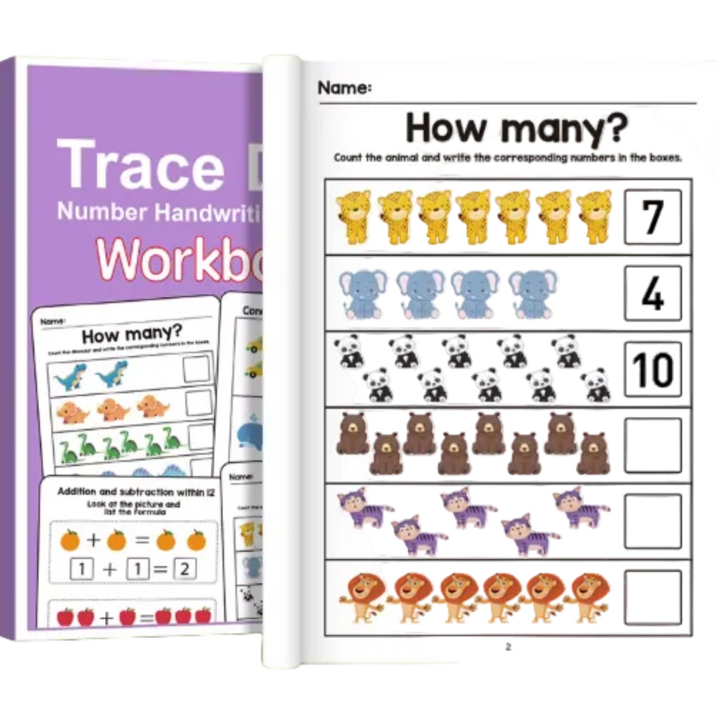Smart Start Math: Preschool Tracing, Addition, & Subtraction