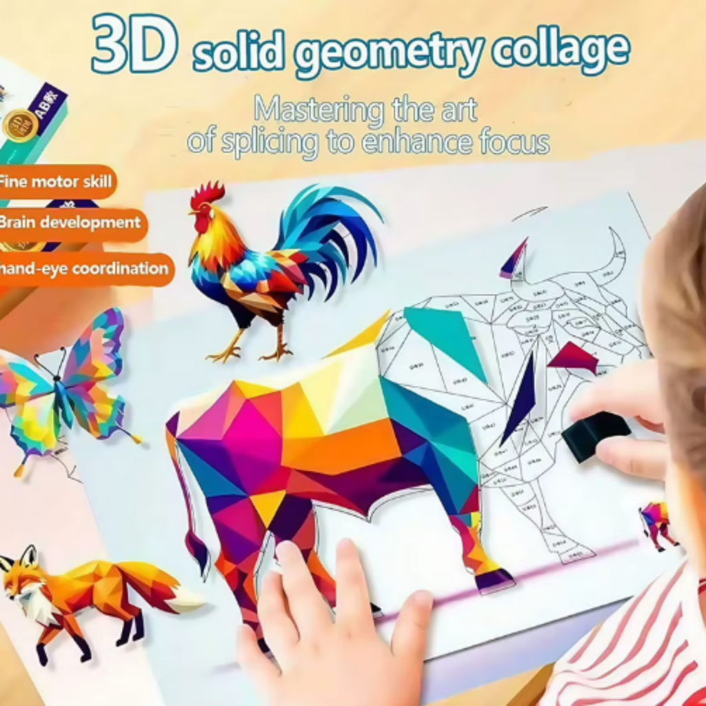 Sticky Sculptures: DIY 3D Animal Jigsaw Puzzle Set
