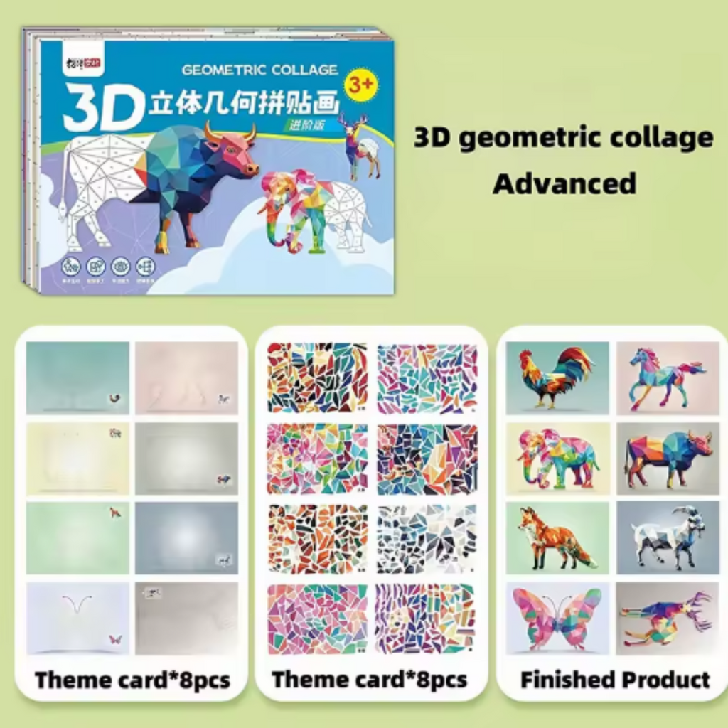 Sticky Sculptures: DIY 3D Animal Jigsaw Puzzle Set
